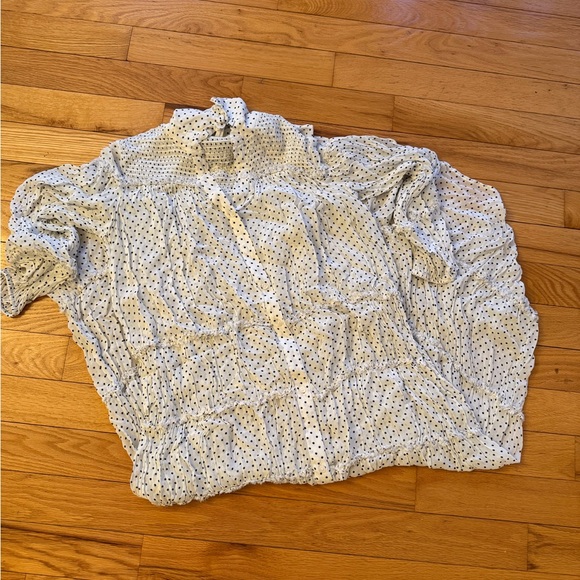 Anthropologie White and Black Polka Dot Maxi Dress Women’s XS - Picture 4 of 4